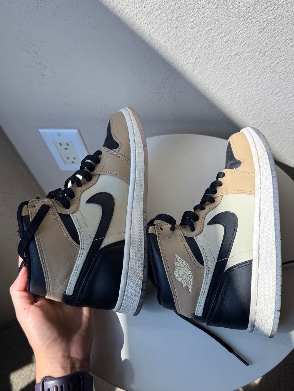 Jordan 1 retro high black mushroom sneakers